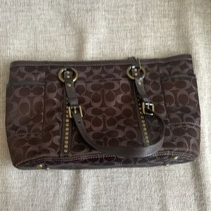 Coach Brown Signature Tote Bag